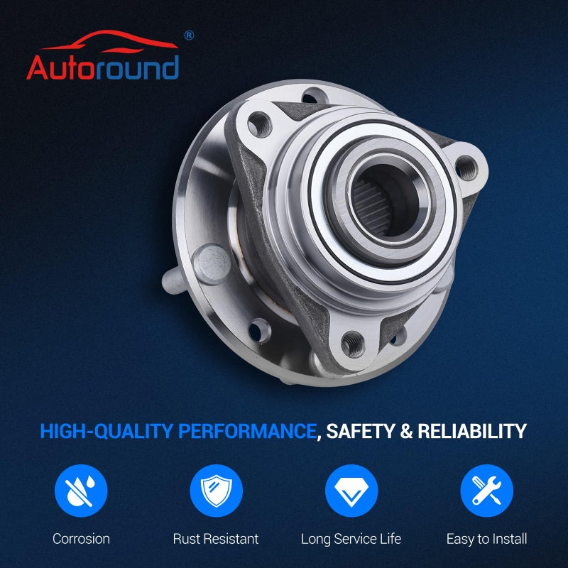 Autoround 513013 Front/Rear Wheel Hub and Bearing Assembly Fit for Chevy S10/GMC S15 1983-90 (4WD), Corvette 84-96, Cadillac Eldorado (Rear)/Seville 80-85, Buick Riviera/Oldsmobile Toronado 1979-85 - Image 5